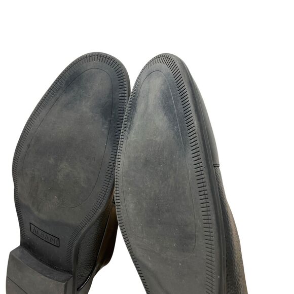 Alfani Mens‎ 9.5 Cap Toe Leather Ankle Boots Black Textured Dress Lace Up READ* main image 8